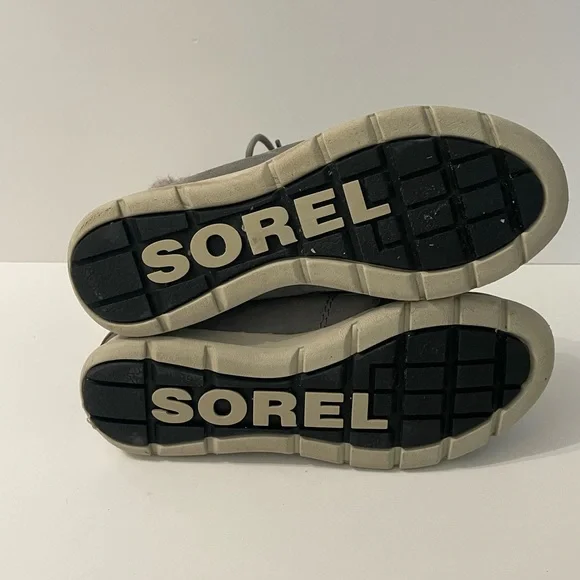 Sorel Explorer Joan Winter Boots Women’s Size 8 Gray Suede Fur Waterproof EUC - Picture 12 of 13